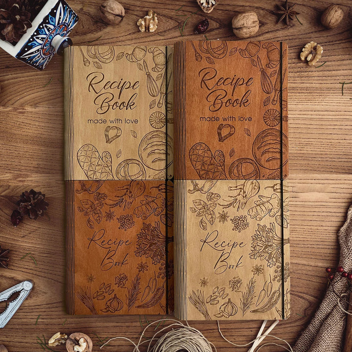 Wooden Recipe Books, Custom Recipe Book